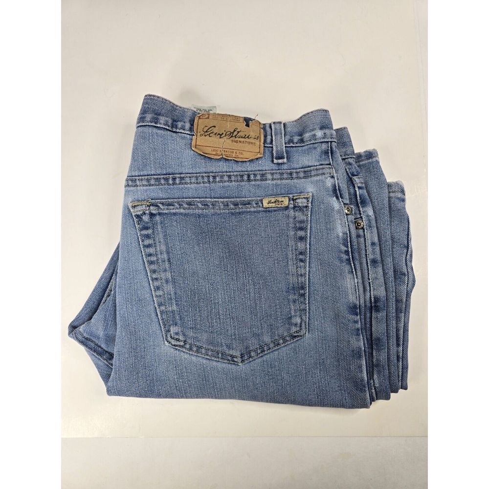 Signature Levi Strauss‎ Jeans Men 40x30 Blue Classic Fit Straight Medium Denim
